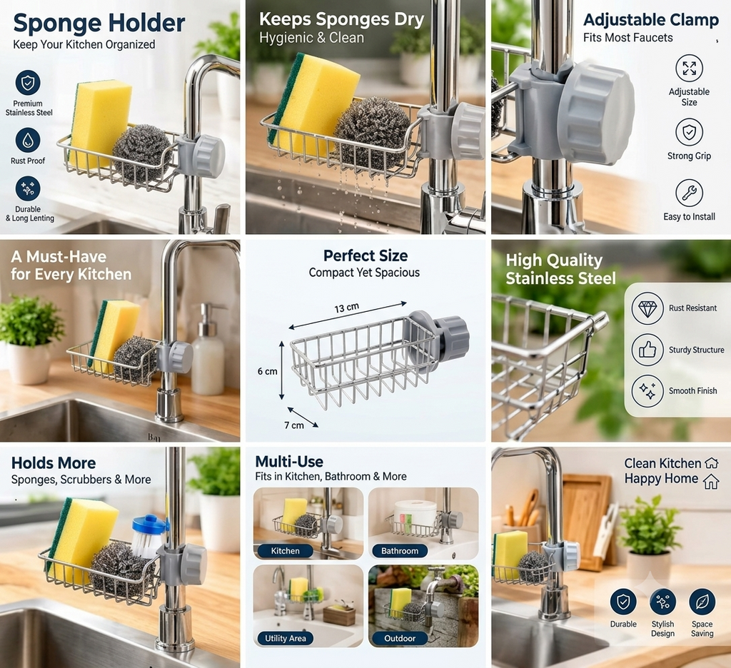 Kitchen Sink Sponge Holder